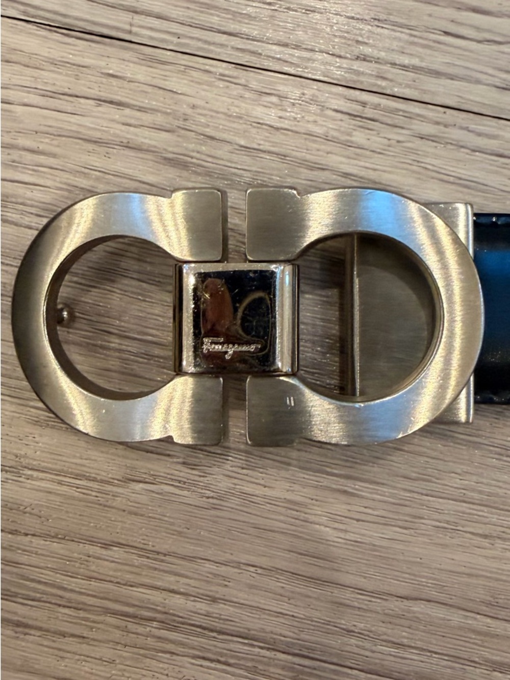 Salvatore Ferragamo Belt 36 inches Reversible Black Brown - Picture 2 of 5